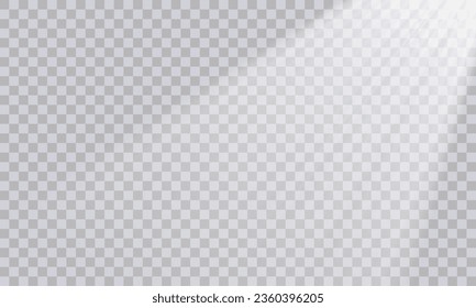 En el escenario brilla un foco de atención. Un efecto luminoso, uso exclusivo de lentes con un flash. Luz de una lámpara o foco. Una escena iluminada. El podio en el centro de la atención.