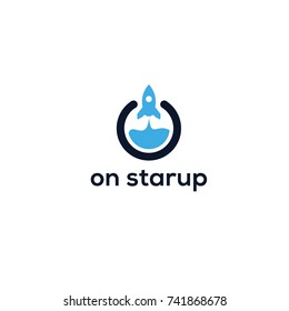 on start up logo flat vector template