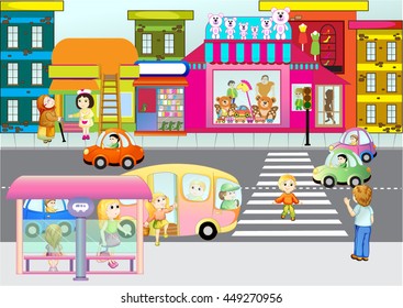 on the street