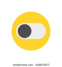 On switch icon flat style 