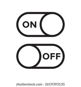 ativado da ilustração do vetor de ícone simples do switch 