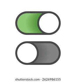 Activación de la Ilustración vectorial de iconos de interruptor simple 