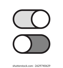 ativado da ilustração do vetor de ícone simples do switch 
