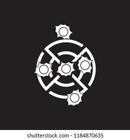 on target bullet symbol evctor