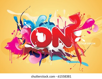 on text vector illustration