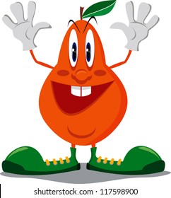 On this illustration the cheerful pear is represented.