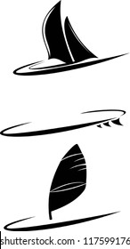 On this illustration icons surfing boards are represented