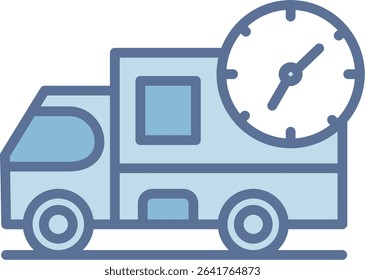 On Time Filled Blue Tone Icon
