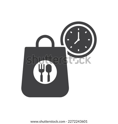 On Time Food Delivery Icon - Take Away Icon