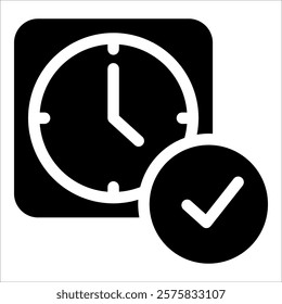 On Time Icon Element For Design