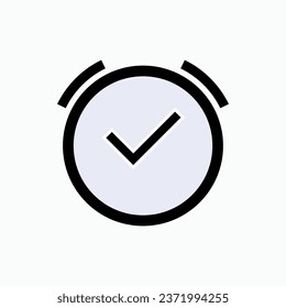 On Time Icon. Exactly, Precise Symbol.