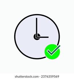 On Time Icon. Exactly, Precise Symbol.