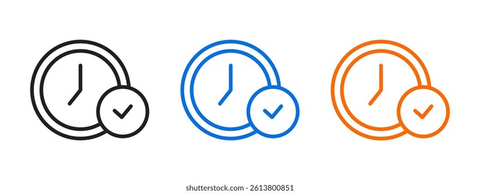 On time icon set eps 10