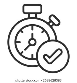 On Time Icon Single Vector Collection
