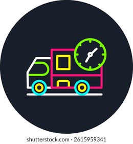 On Time Line Multi Colour Circle