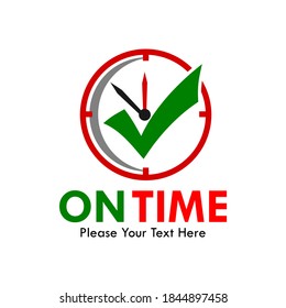 On time logo template illustration
