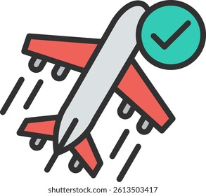 On Time Outline Filled Style Icon