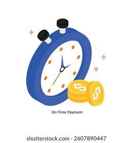 On Time Payment Concept isometric Style Illustrations. Eps 10 File