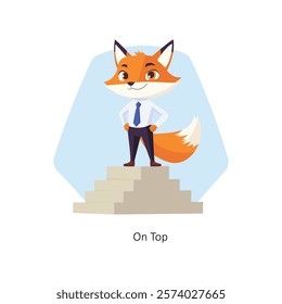 On Top vector character illustration. EPS 10 File