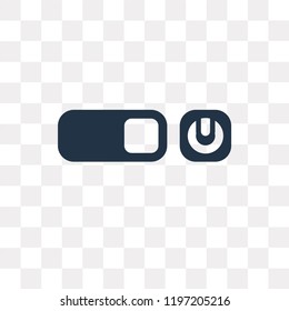 On vector icon isolated on transparent background, On transparency concept can be used web and mobile