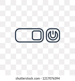 On vector outline icon isolated on transparent background, high quality linear On transparency concept can be used web and mobile