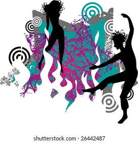 On the vectors are depicted dancing
