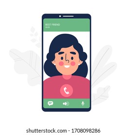 On a video call stock vector illustration