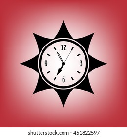On the wall clock framed ornament