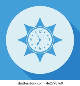 On the wall clock framed ornament