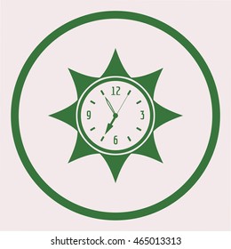 On the wall clock framed ornament