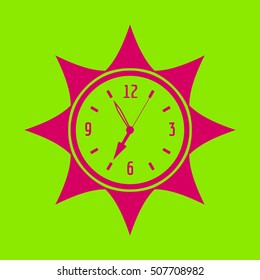 On the wall clock framed ornament