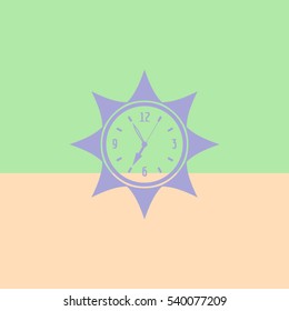 On the wall clock framed ornament
