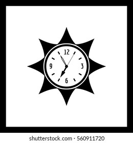 On the wall clock framed ornament