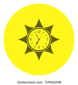 On the wall clock framed ornament
