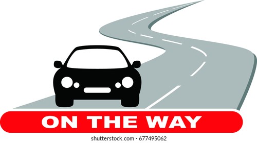 On The Way. On the way to the office vector illustration