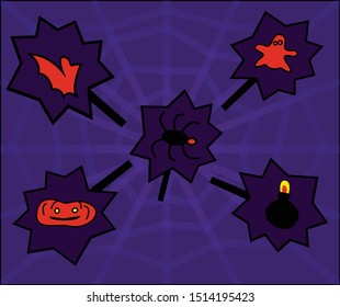 
on the web
Halloween lollipops from figures of candles, ghosts, spider, pumpkins