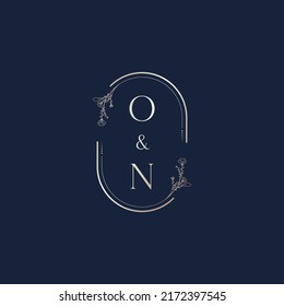 ON wedding initial logo letters in high quality professional design that will print well across any print media