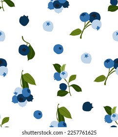 ฺ Blueberry sobre fondo blanco.Eps 10 vector.