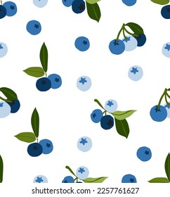 ฺ Blueberry sobre fondo blanco.Eps 10 vector.