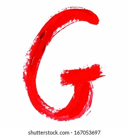 on white background. Acrylic  colors.  Vector Illustration.