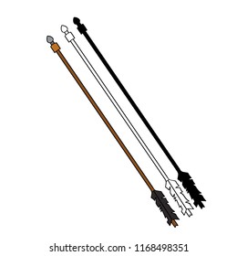 on white background  arrow for bow