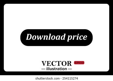 On a white background black  button for a site. Download price. Vector illustration, EPS 10