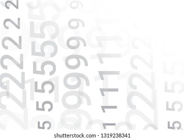 On a white background are columns of various gray numbers with different transparency.