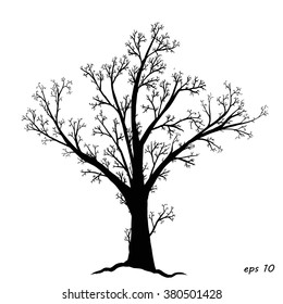 on a white background ebony, in isolation, for any project, vector