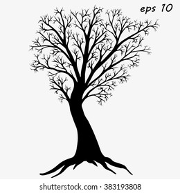 on a white background ebony, in isolation, for any project, vector