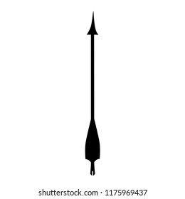 on white background, flying arrow of an arrow