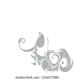 On a white background, a gray pattern, original, not large
