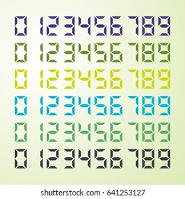 On white background, isolated object Electronic font, numbers