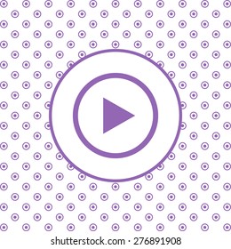 On a white background pink circles. play. icon. vector design