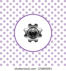 On a white background pink circles. camera Settings. icon. vector design